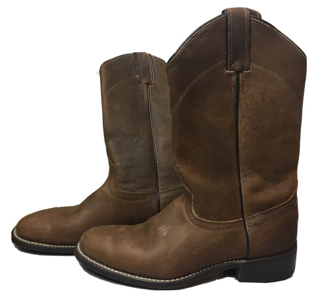 Laredo Women’s Boots 7 1/2 M Brown Western Leather Made In USA Office