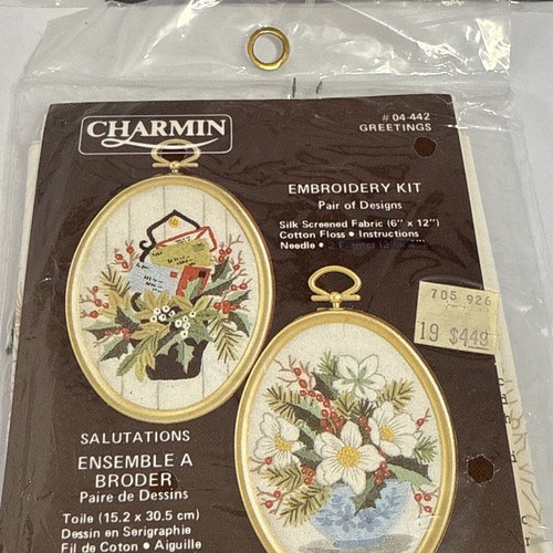 Par de kits de punto de cruz Charmin bordado amor floral Janlynn nuevo en paquete - Imagen 2 de 4