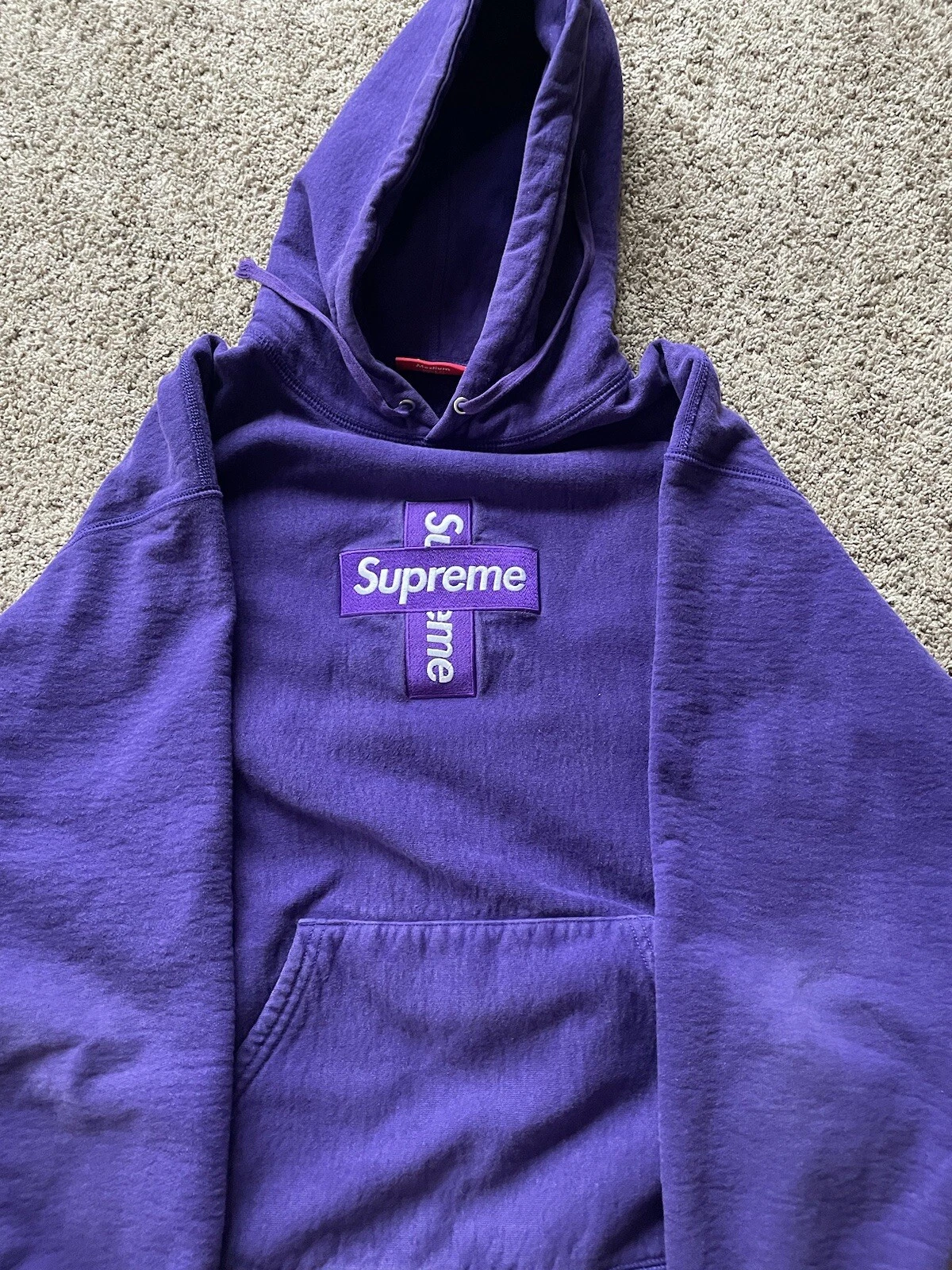 Sweat à capuche logo Cross Box violet moyen LIRE DISC