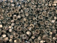 10-32  ZINC NYLON INSERT STOP LOCK HEX NUT NUTS  100 PIECES