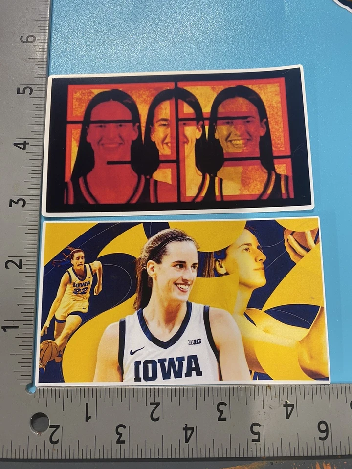 Pegatinas/calcomanías impermeables de vinilo Caitlin Clark/cantidad de 10/2,5 a 5 pulgadas de alto Foto 2 de 4