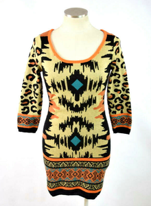 multi color sweater dress