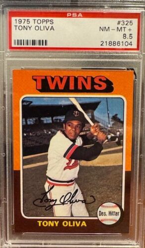 1975 TOPPS #325 HOFer Tony Oliva, Minnesota Twins PSA 8.5 - Picture 1 of 1