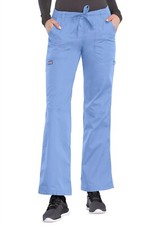 CHEROKEE Women's D-Ring Cargo Scrub Pant 4020 CIEL BLUE