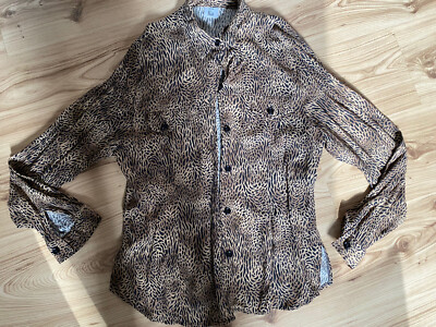 Tiger Bluse Damen Vintage Leo Look Gr. 38/40