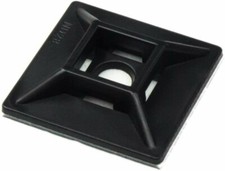 [100-Pack] Adhesive-Backed Zip Tie Mount Flex Anchor Point Black by Nova Supply