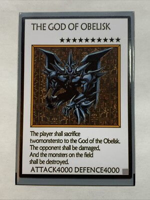 Obelisk The Tormentor Egyptian God Card Anime Yugioh Rare Alt Art Illustrator