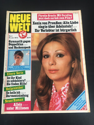 NEUE WELT 2/1973 AUDREY HEPBURN Horst Frank STUDIO B Engelbert HABICH Gracia