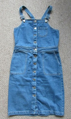 dorothy perkins denim pinafore dress