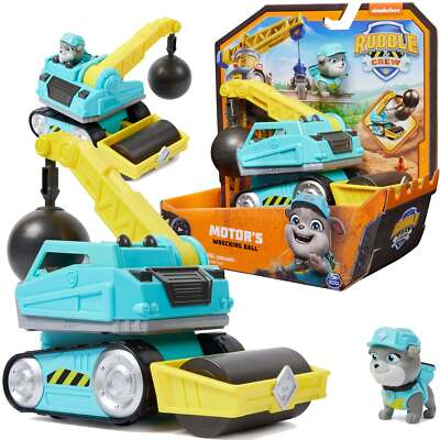 Paw Patrol Rubble und seine Crew Motorbauwagen Zerstörungskugel mit Figur 6cm