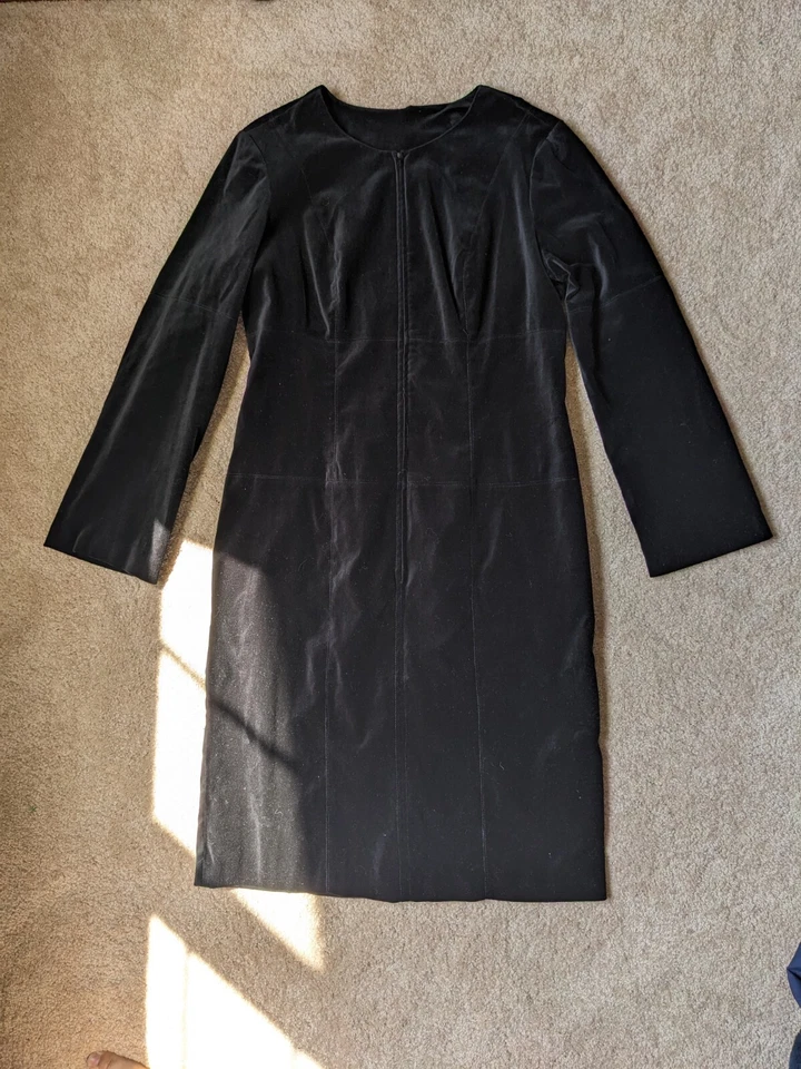 Shape FX Black Women's 14 Velvet Long Sleeve Bodycon Short Sheath Dress - Imagem 3 de 4