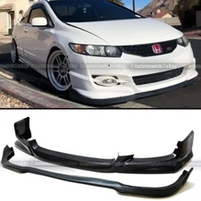 Fit 09-11 Civic 2Dr Coupe HF-P Style Upper & CS Lower Unpainted Front Bumper Lip