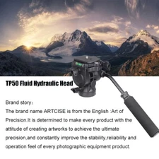 ARTCISE Panoramic Tripod Head Hydraulic Fluid Damping Head 1/4 3/8" for Photo