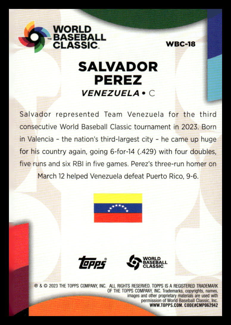 2023 Topps Series 2 Salvador Perez World Baseball Classic 2023 Topps Series 2 Salvador Perez World Baseball Classic