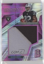 2017 Spectra Monumental Memorabilia Neon Pink Prizm 15/15 DeAndre Washington a3q