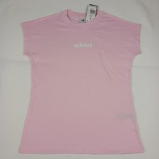 Adidas Essentials Linear T-Shirt Women  s S Clear Pink NWT JG8659 Cotton Logo Tee