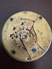 VINTAGE 18 SIZE ELGIN HUNTING POCKET WATCH MOVEMENT GR. 10 KEEPING TIME