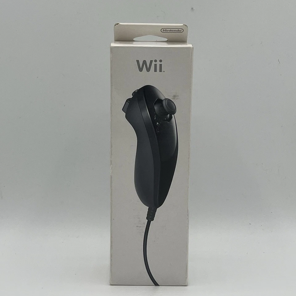 Console NINTENDO WII/WII U - WII NUNCHUK - Nero - Completo di Scatola e Cavi - Immagine 3 di 4