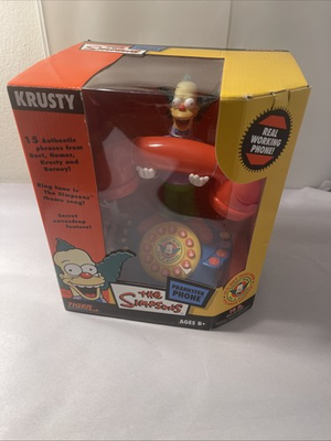 #ad The Simpsons Krusty the Clown Prankster Phone 2003 Tiger Electronics New $294.99