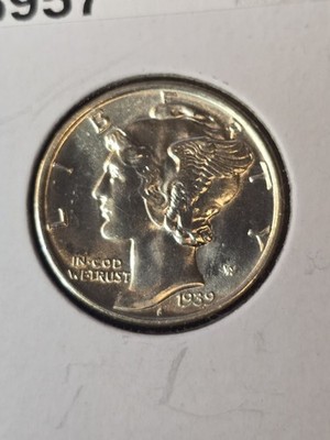1939 10c Mercury Dime BU GEM   Condition PROBLEM FREE COIN FS-101 DDO    