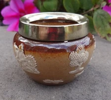 1870s/1880s Doulton Lambeth English Pottery Open Salt Dip, Cellar, Dish!