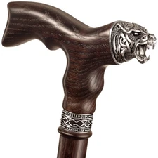 Handmade Celtic Walking Cane Men Bear Wood Stylish Asterom Walking Stick