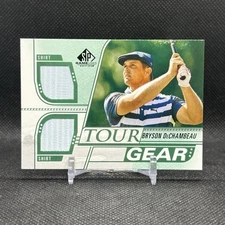 2021 Upper Deck SP Game Used BRYSON DECHAMBEAU Rookie Tour Gear Dual Shirt TG-BD