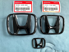 3pcs Steering Black Emblem Front Rear Badge For 2018-2022 Honda Accord Sedan