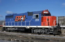 RR Print-DETROIT TOLEDO & IRONTON DT&I 355 GP35 at Flat Rock Mi  10/8/1981