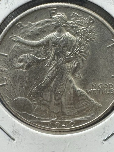 1940 50c Walking Liberty Silver Half Dollar AU