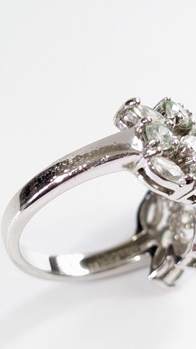 3-reihiger Ring rund und Marquisschliff Zirkonia Größe 7 925 Sterling Silber - Bild 8 von 12