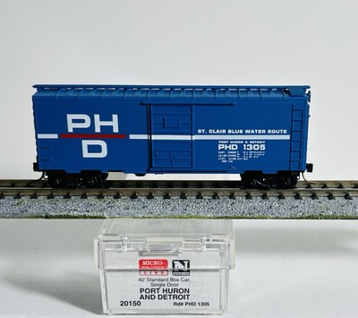 N MICRO-TRAINS 20150 PORT HURON AND DETROIT 40' STANDARD SINGLE DOOR BOX CAR