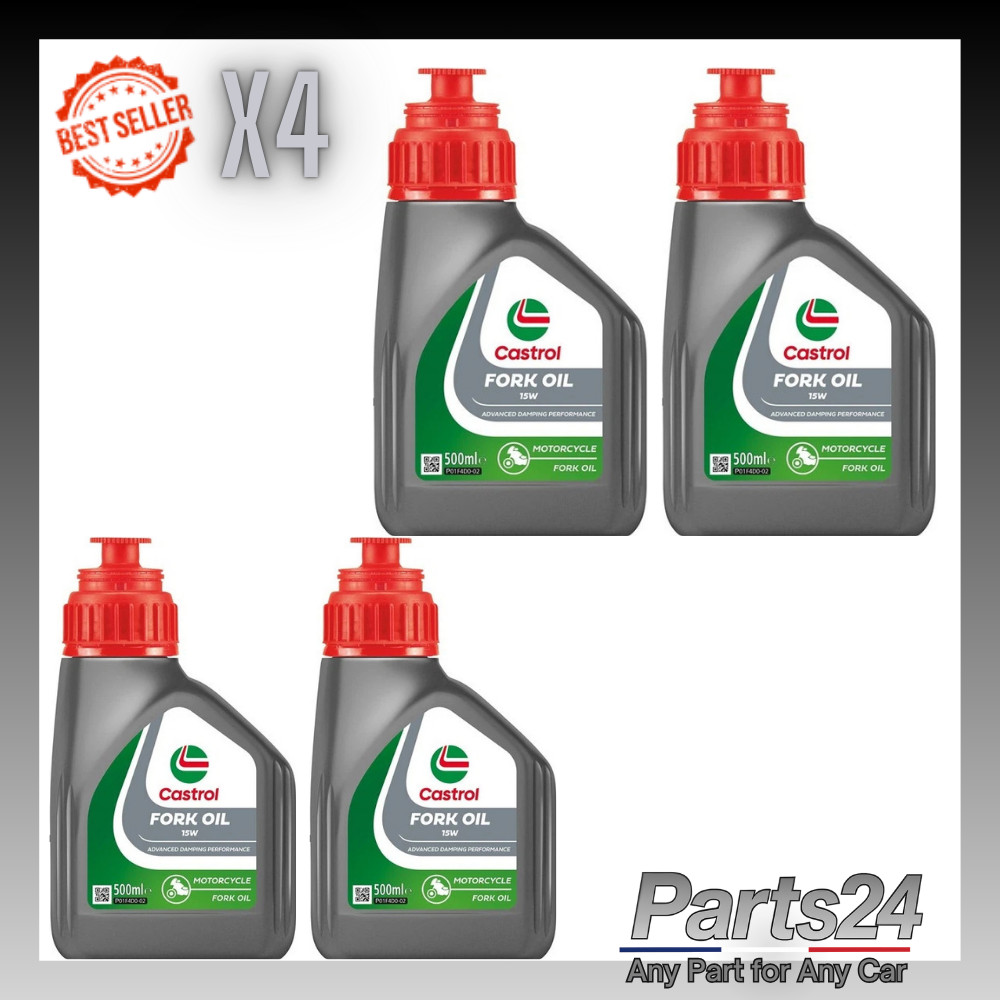 4x Castrol CASTROL FORK OIL 15W - 500ML - 15F1ED