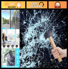 Clear Security Window Film 4Mil 17"x16.4ft - Shatterproof, UV IR Blocking, S