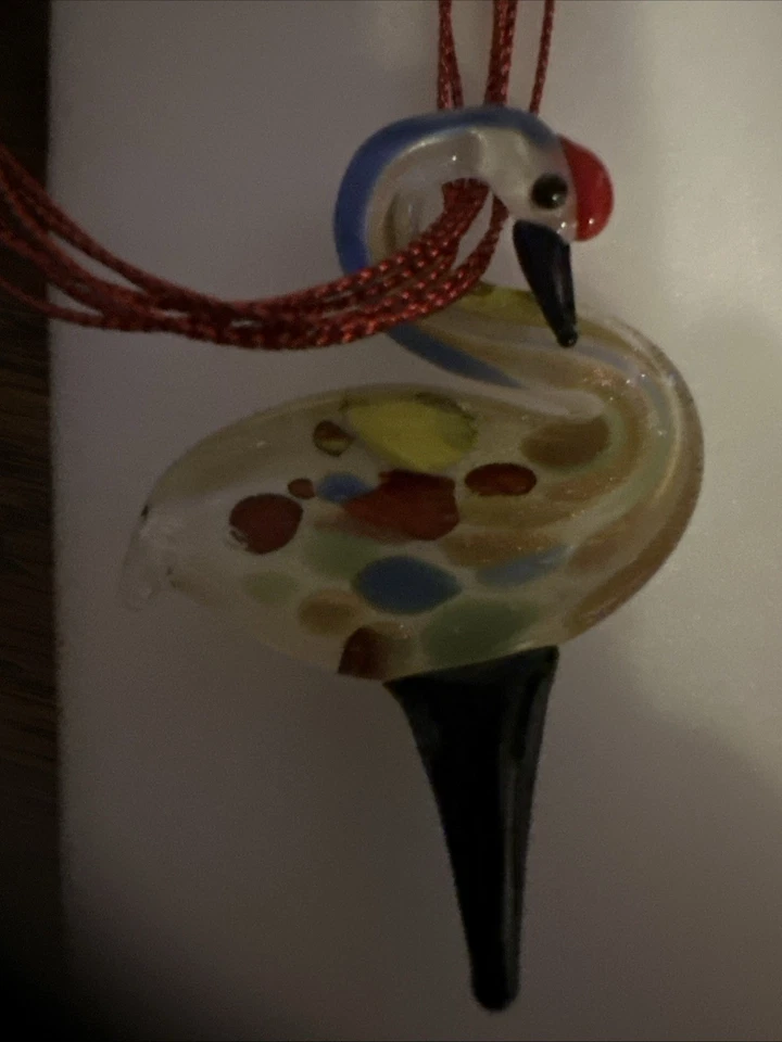 ADORNO FLAMENCO VIDRIO SOPLADO PÁJARO TROPICAL Foto 4 de 4