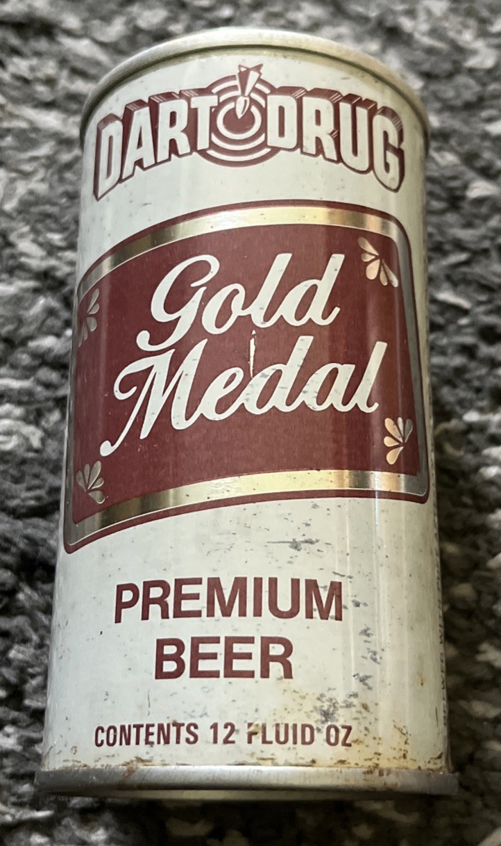Dart Drug Gold Medal 12oz Pull Tab Beer Can Eastern Brewing Corp Hammonton, NJ