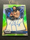 2026 Topps Chrome WWE Roman Reigns Blue Brand Auto /99 Green Refractor CF18