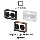 Rechargeable Bluetooth Speaker LED Gingko See--Through TWS Wireless Wood Finish