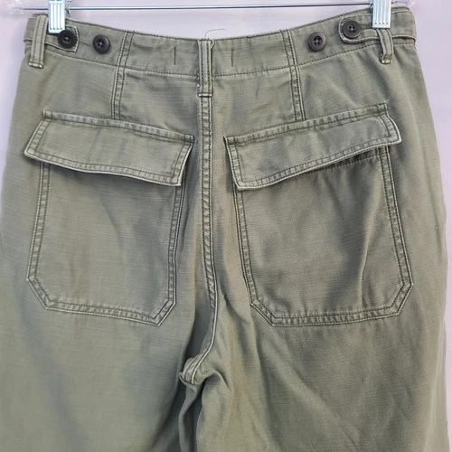Madewell Sz 25 Sage Green Pockets Button Fly Cotton Pants - Picture 6 of 7