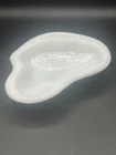 Vintage Blenko Free Form Milk Glass Amoeba Ashtray Trinket Dish MCM
