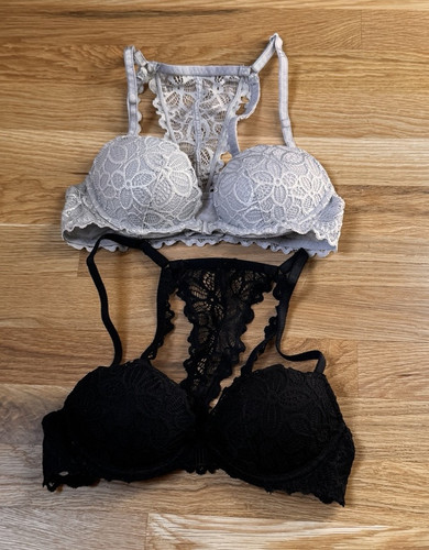 2 PINK Victoria’s Secret Date Racerback BH Gr. 32A Spitze Bügel hübsch