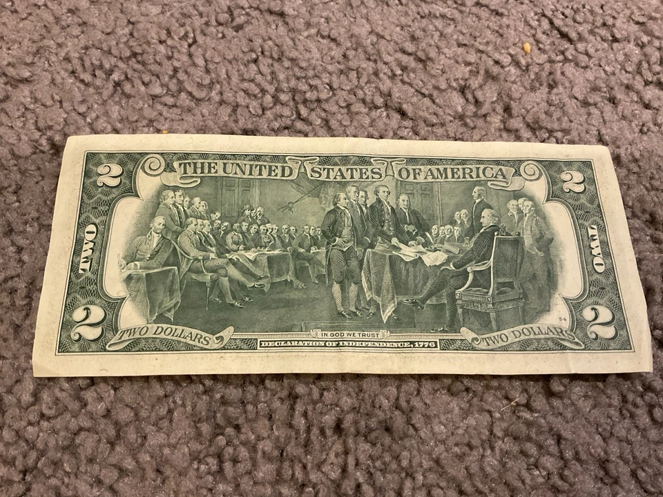 U.S $2 Two Dollar Bill 1976 B Series Low Serial Number Vintage Excellent! FREE - Image 2 of 4