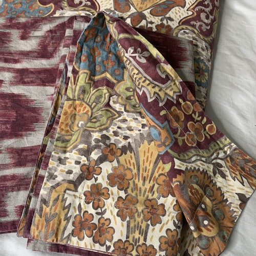 POTTERY BARN Angelina Ikat QUEEN FULL DUVET & 2 Pillow Shams Std Reversible - Picture 4 of 20
