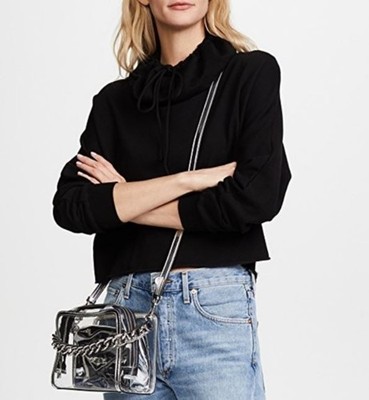 NWT Kendall & Kylie Clear Lucy Convertible Crossbody Bag w/silver accents
