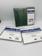 6  x6  Scrapbook Top loading Post Bound Green With 2 Refill Packs