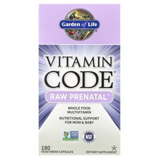 Garden of Life Vitamin Code Raw Prenatal 180 Vegetarian Capsules Dairy-Free, No
