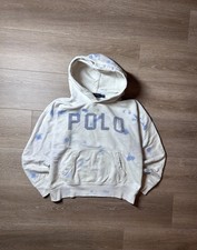 Polo Ralph Lauren Women's Pastel Paint Hand Detailed Tie Dye Hoodie Sweatshirt L