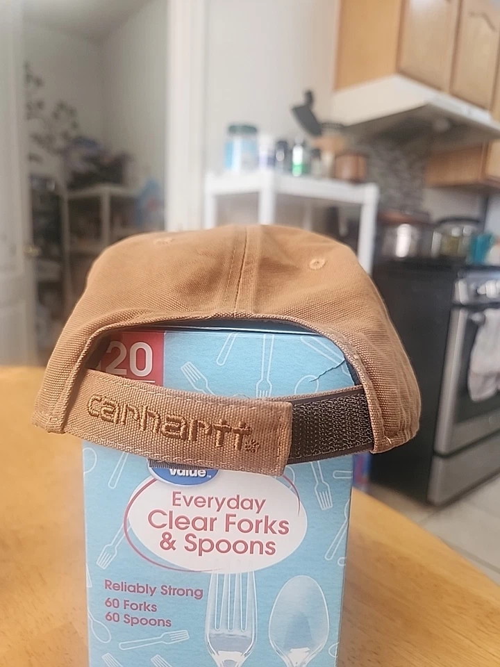 Gorra de béisbol de papá de algodón Carhartt ajustable marrón Foto 3 de 4