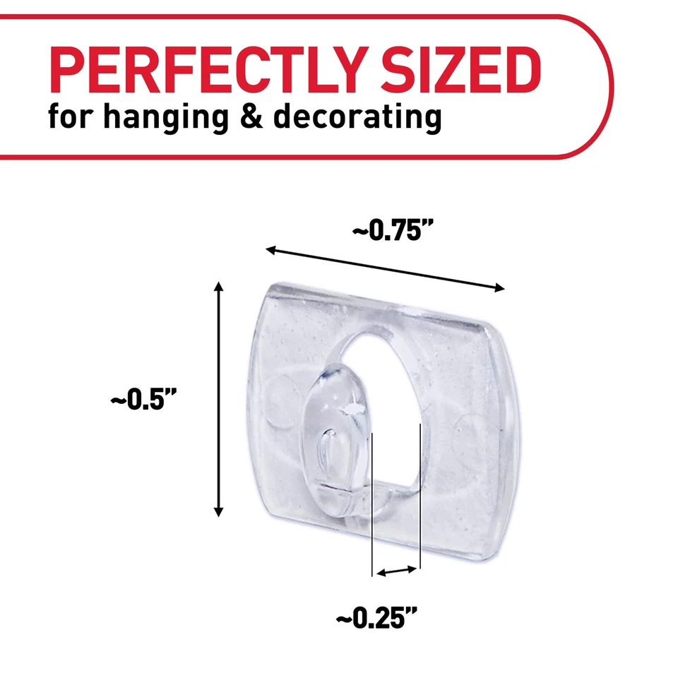 Mini clips de luz transparentes Command 45 luces de Navidad interiores sin daños 54 tiras Foto 2 de 4