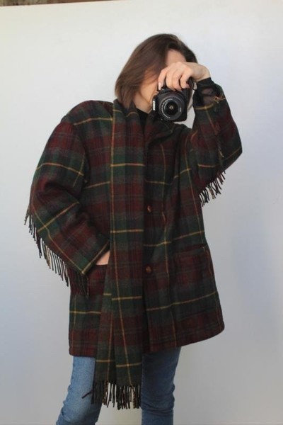 Women Coat Green M